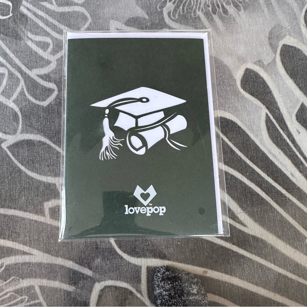 8 lovepop Dark Green And White Graduation Cards